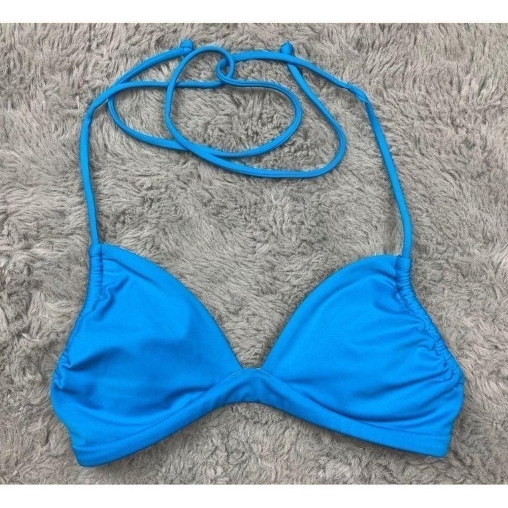 Victoria’s Secret the adjustable bralette blue bathing suit top